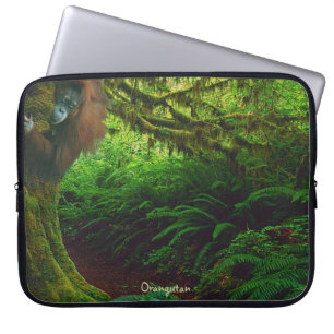 Capa Para Notebook Orangutan jogado na selva de Bornéu