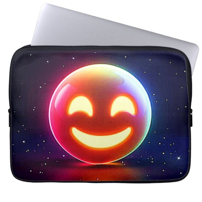 Capa Para Notebook Orb Emoji Feliz e Brilhante (Frente)
