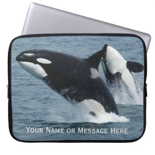 Capa Para Notebook Orca Killer Whales Breaching Personalized