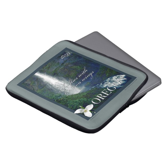 Capa Para Notebook Oregon Waterfall Poster (Frente Topo)