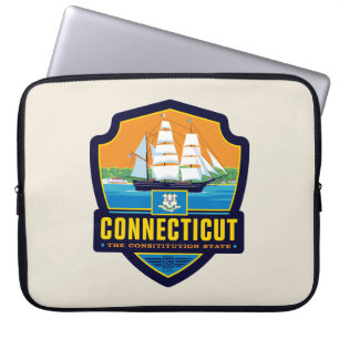Capa Para Notebook Orgulho Connecticut do estado