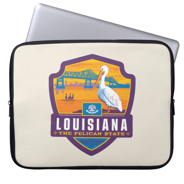 Capa Para Notebook Orgulho Estatal | Louisiana (Frente)