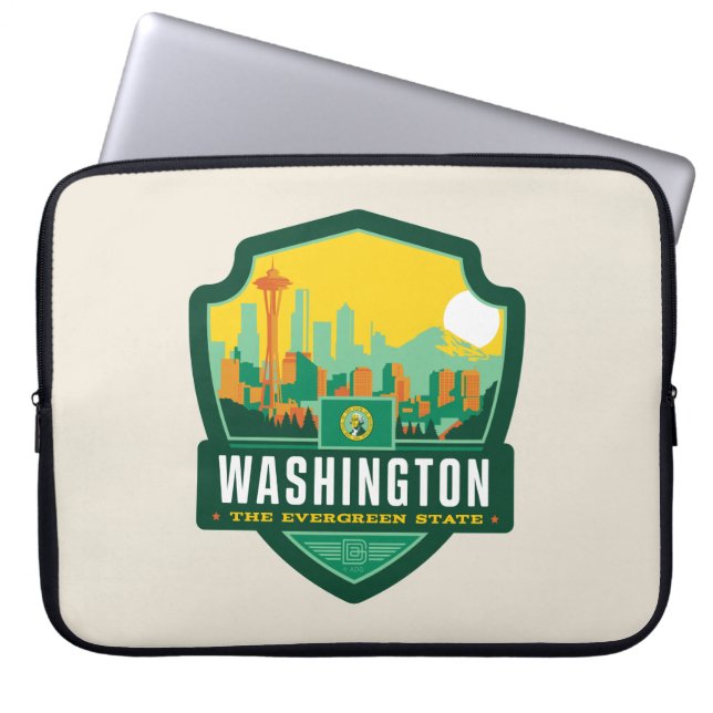 Capa Para Notebook Orgulho Estatal | Washington (Frente)