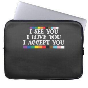 Capa Para Notebook Orgulho LGBT Eu Vejo Amor Aceito Você Apoiado