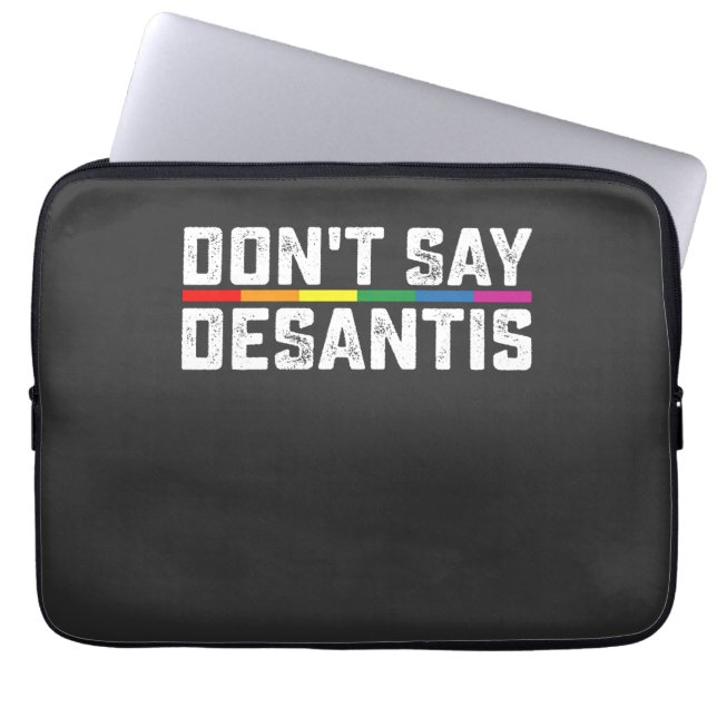 Capa Para Notebook Orgulho LGBT Não diga Desantis Gay Lésbica (Frente)