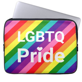 Capa Para Notebook Orgulho LGBTQ Coração Listra Arco-íris Tecnologia