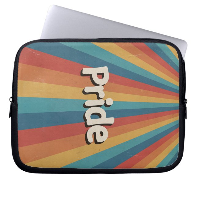 Capa Para Notebook Orgulho LGBTQ+ Retro Sunburst (Frente)