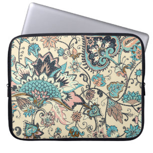 Capa Para Notebook Oriental Paisley: Elegância Têxtil Estilizada.