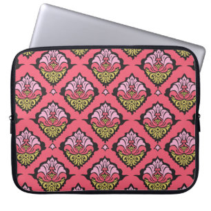 Capa Para Notebook Ornament floral, cor oriental, sem costura,