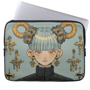Capa Para Notebook Ornamentado Steampunk Fantasy Animy Girl