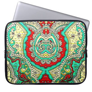 Capa Para Notebook Ornamento arabesco neon: estilo 80.