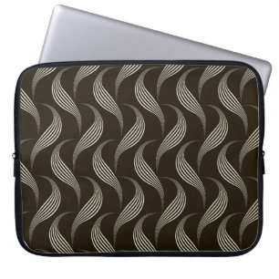 Capa Para Notebook ornamento monocromático de padrão uniforme vintage