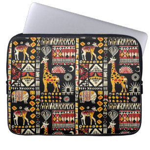 Capa Para Notebook Ornamento tradicional étnico africano, patenteamen