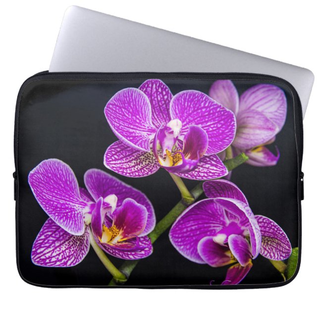 Capa Para Notebook Orquídea roxa (Frente)