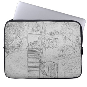 Capa Para Notebook Os Desafiadores Arte e Tashi (Cinza Claro)
