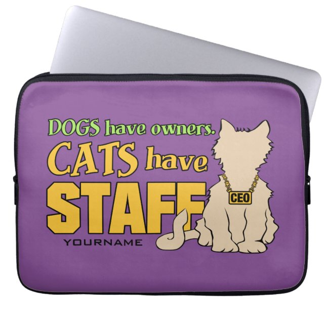 Capa Para Notebook OS GATOS TÊM bolsas de laptop personalizadas FUNCI (Frente)
