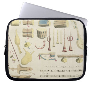 Capa Para Notebook Os instrumentos musicais indianos, chapeiam 23 'de