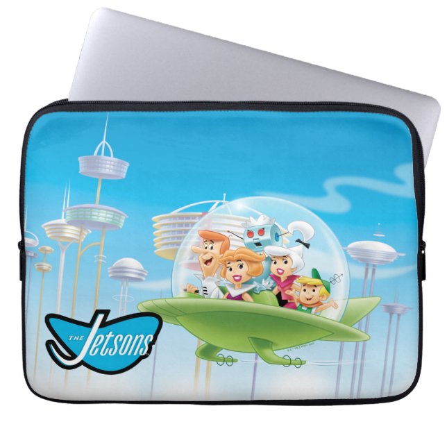 Capa Para Notebook Os Jetsons | Bolsa de laptop De Carro Voador Famil (Frente)