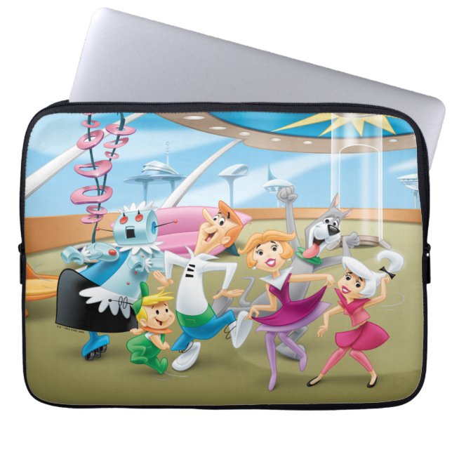 Capa Para Notebook Os Jetsons | Festa de dança familiar (Frente)