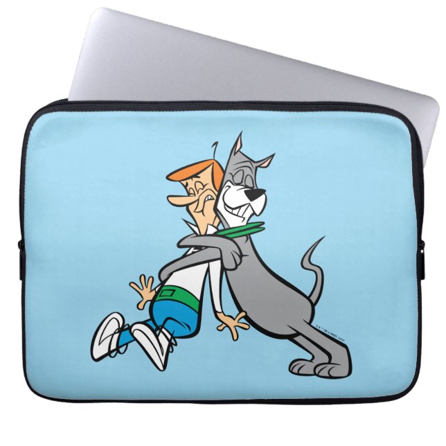 Capa Para Notebook Os Jetsons | George & Astro Hug (Frente)