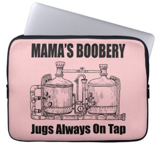 Capa Para Notebook Os Jugs de Boobery da mamãe sempre tocando