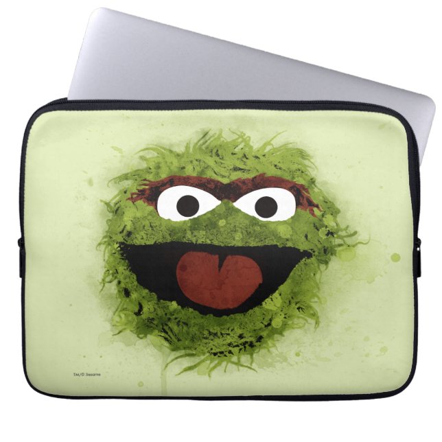 Capa Para Notebook Oscar, o Grouch | Tendência da Aquarela (Frente)