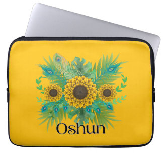 Capa Para Notebook Oshun Goddess Sunflower