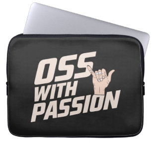 Capa Para Notebook Oss Com Paixão Jiu Jitsu Artes Marciais