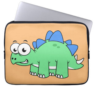 Capa Para Notebook Ótima Ilustração De Um Estegossauro. 2