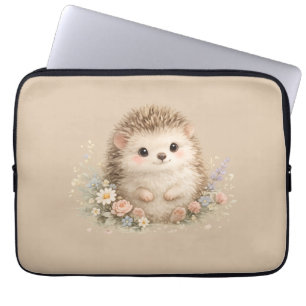 Capa Para Notebook ouriço europeu adorável jardim