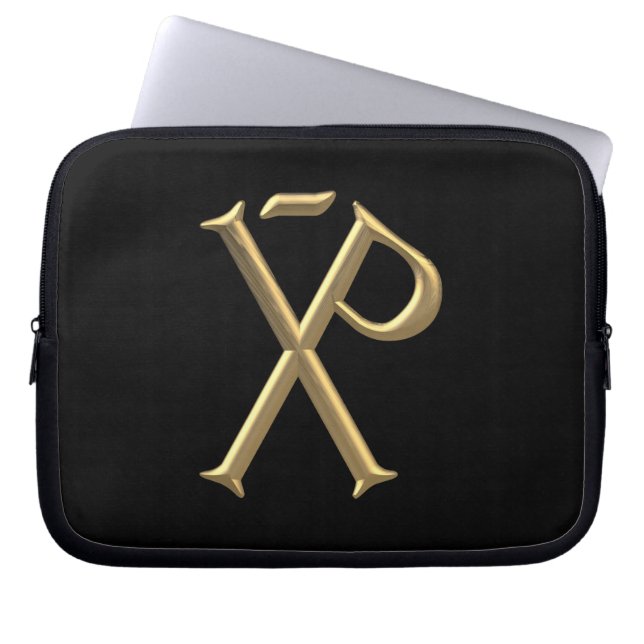 Capa Para Notebook Ouro "3-D" Chi-Rho 3 (Frente)