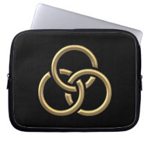 Ouro "3-D" Trinity Rings