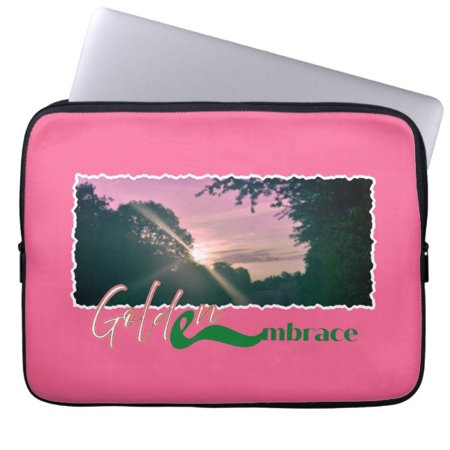 Capa Para Notebook Ouro Abraçar a paisagem do Sunset Impressão (Frente)