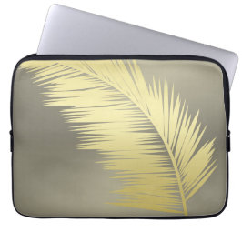 Capa Para Notebook Ouro de Palmeiras tropicais