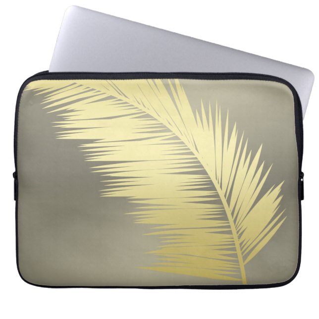 Capa Para Notebook Ouro de Palmeiras tropicais (Frente)