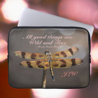 Ouro Dragonfly Wild e Bolsa de laptop de cotação l
