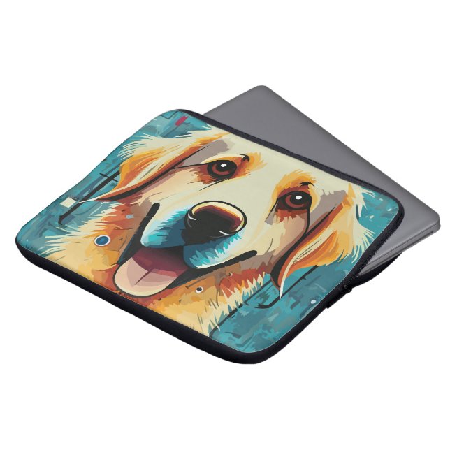 Capa Para Notebook Ouro Feliz Retriever (Frente Topo)