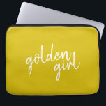 Capa Para Notebook Ouro Girl | Script Dourado moderno<br><div class="desc">Design de slogan simples,  na moda personalizado de "ouro girl" em escrita moderna em ouro,  num estilo minimalista. O presente ou acessório perfeito para o membro ou amigo da sua família ouro!</div>