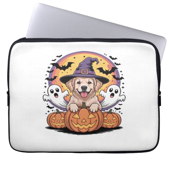 Capa Para Notebook Ouro Retriever Halloween Witeen Dog Classic T-Shi (Frente)