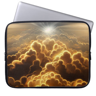 CAPA PARA NOTEBOOK OURO STORM CLOUDS COM SHINING STAR