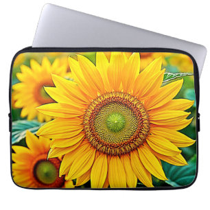Capa Para Notebook Ouro Sunflower Field Serenity Design