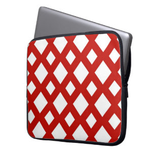Capa Para Notebook Ouros brancos em vermelho