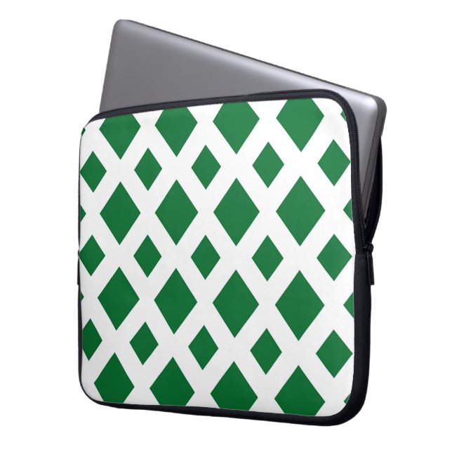 Capa Para Notebook Ouros Verdes em Branco (Frente Esquerda)