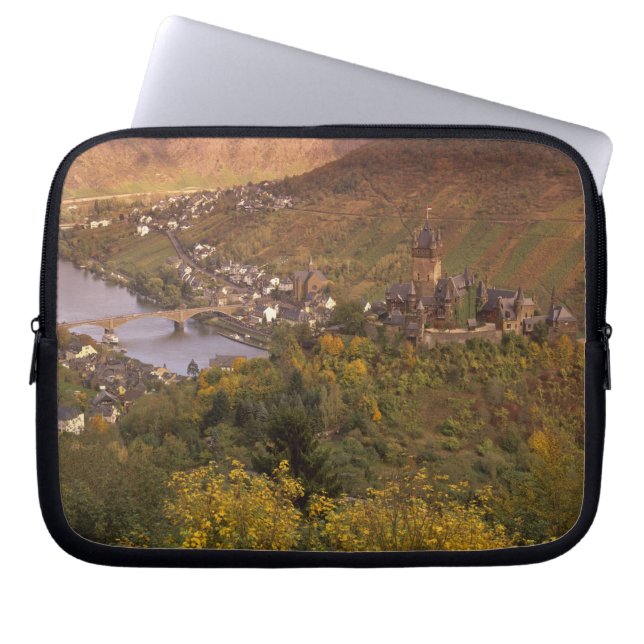 Capa Para Notebook Outono em Cochem, Renânia-Palatinado, Alemanha (Frente)