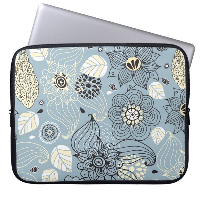 Capa Para Notebook outono Floral: Design de sazonal Elegante (Frente)