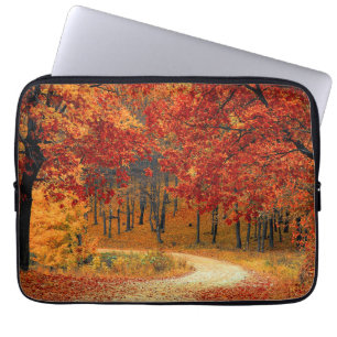 Capa Para Notebook outono na floresta