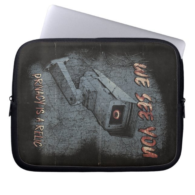 Capa Para Notebook Overlook - Design de Streetwear tecno-distópicos (Frente)