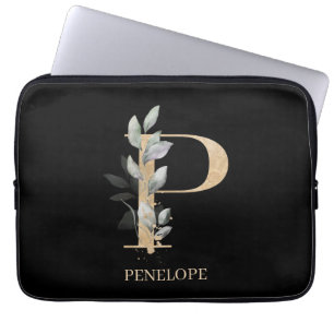 Capa Para Notebook P Monograma Floral Personalizado
