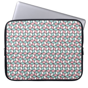 Capa Para Notebook Padrão 3d sem costura abstrato. Fundo isométrico