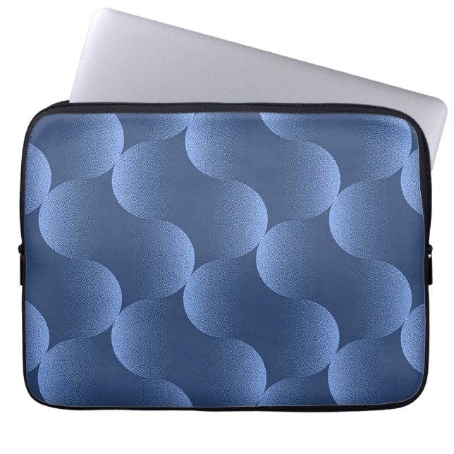 Capa Para Notebook Padrão Abstrato Azul Calmo Tecnologia Moderna (Frente)